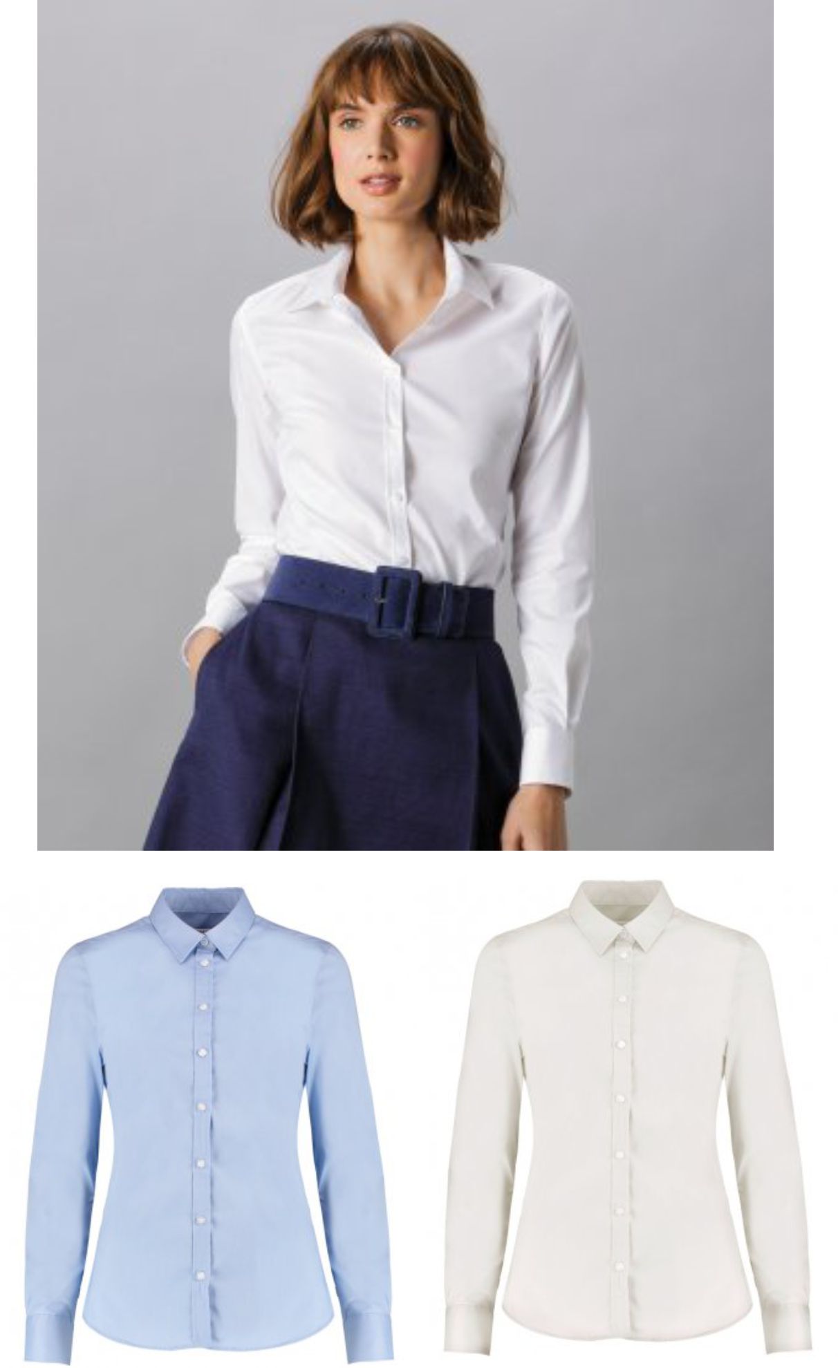 Kustom KK782 Ladies Long Sleeve Tailored Stretch Oxford Shirt  Kustom KK782 Ladies Long Sleeve Tailored Stretch Oxford Shirt